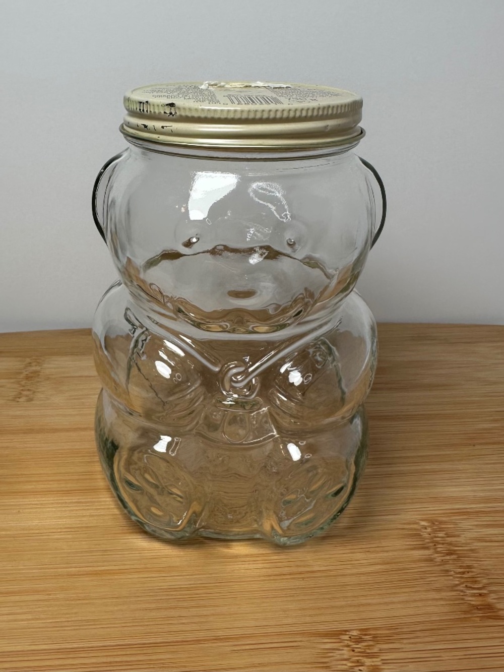 Vintage 1988 Kraft Glass Honey Bear Jar 750g Clear Figural Storage Jar Canada
